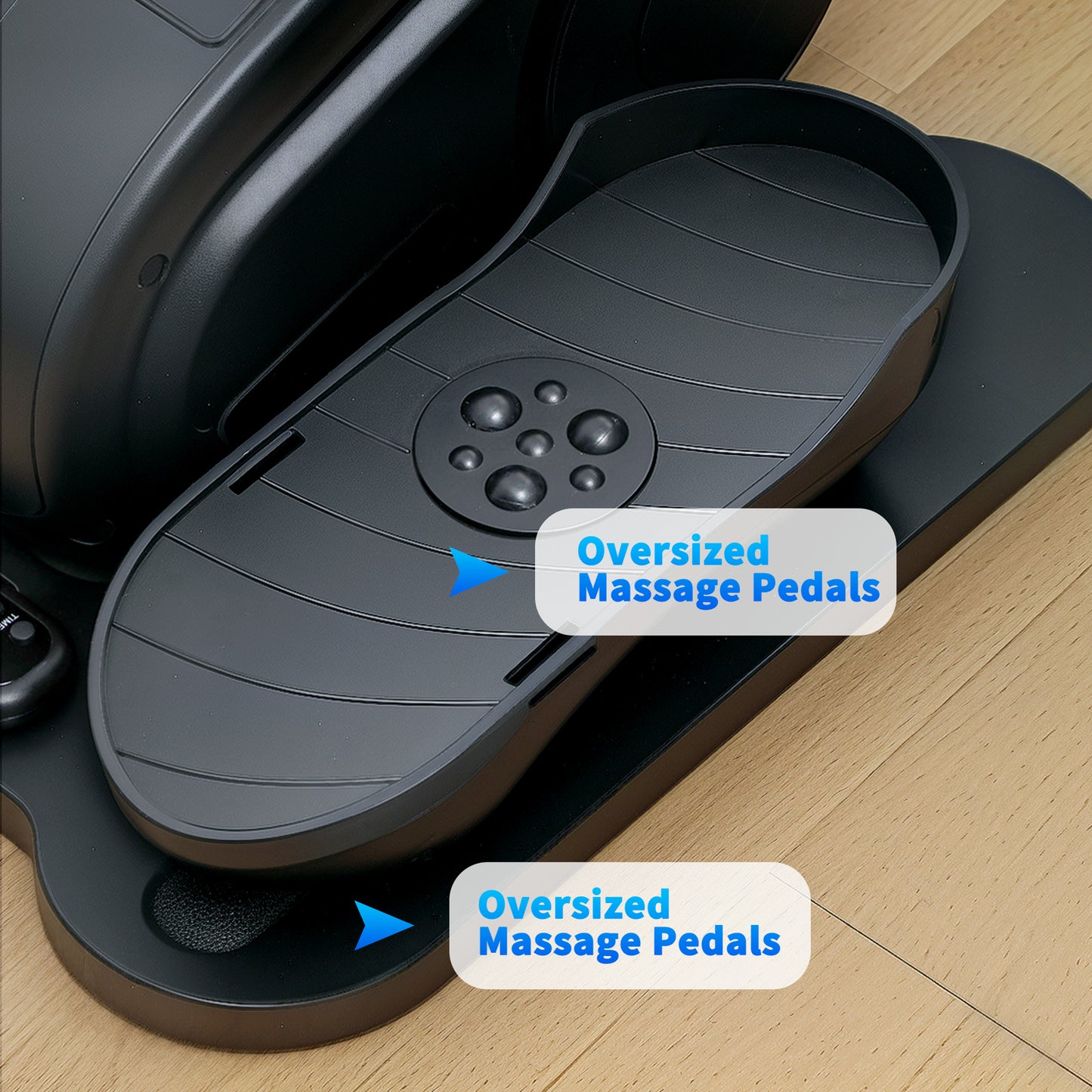 SPORTNOW Under Desk Elliptical Machine, Seated Pedal Exerciser with LCD Monitor, Remote Control, 10 Speeds, Quiet & Portable for Seniors, Black