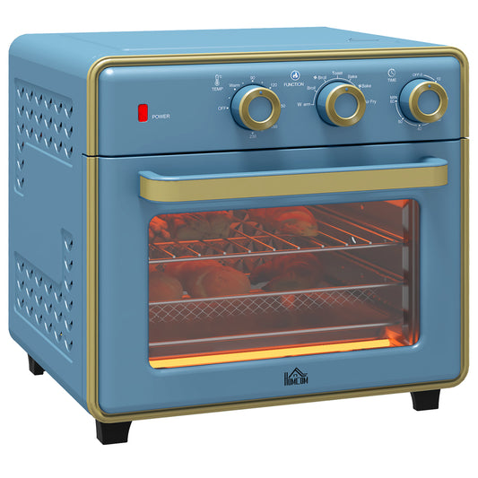 HOMCOM 20L 90-230°C Mini Electric Oven - Blue