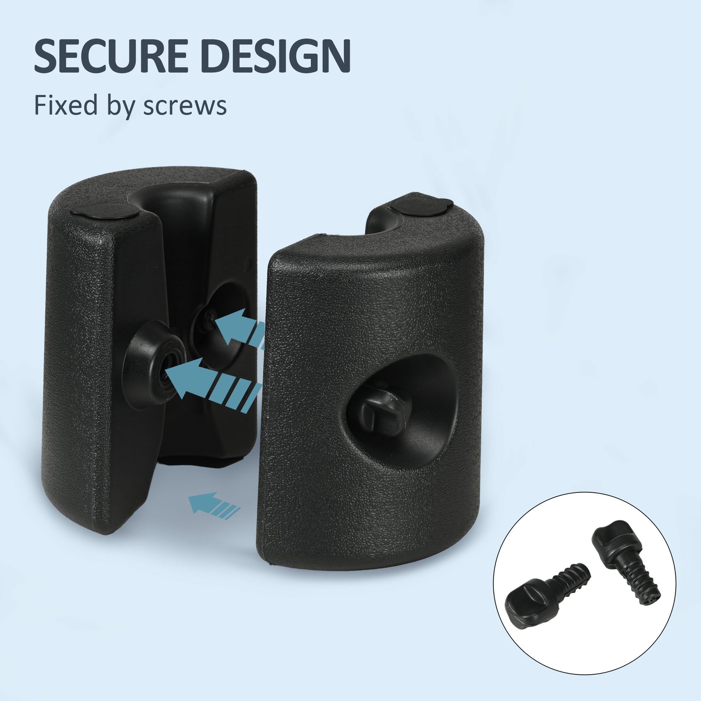 Outsunny HDPE Tent Weights Set of 4, Canopy Weights, Fill Water or Sand, 48KG