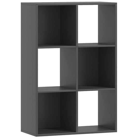 HOMCOM 6-Cube Bookshelf - Black