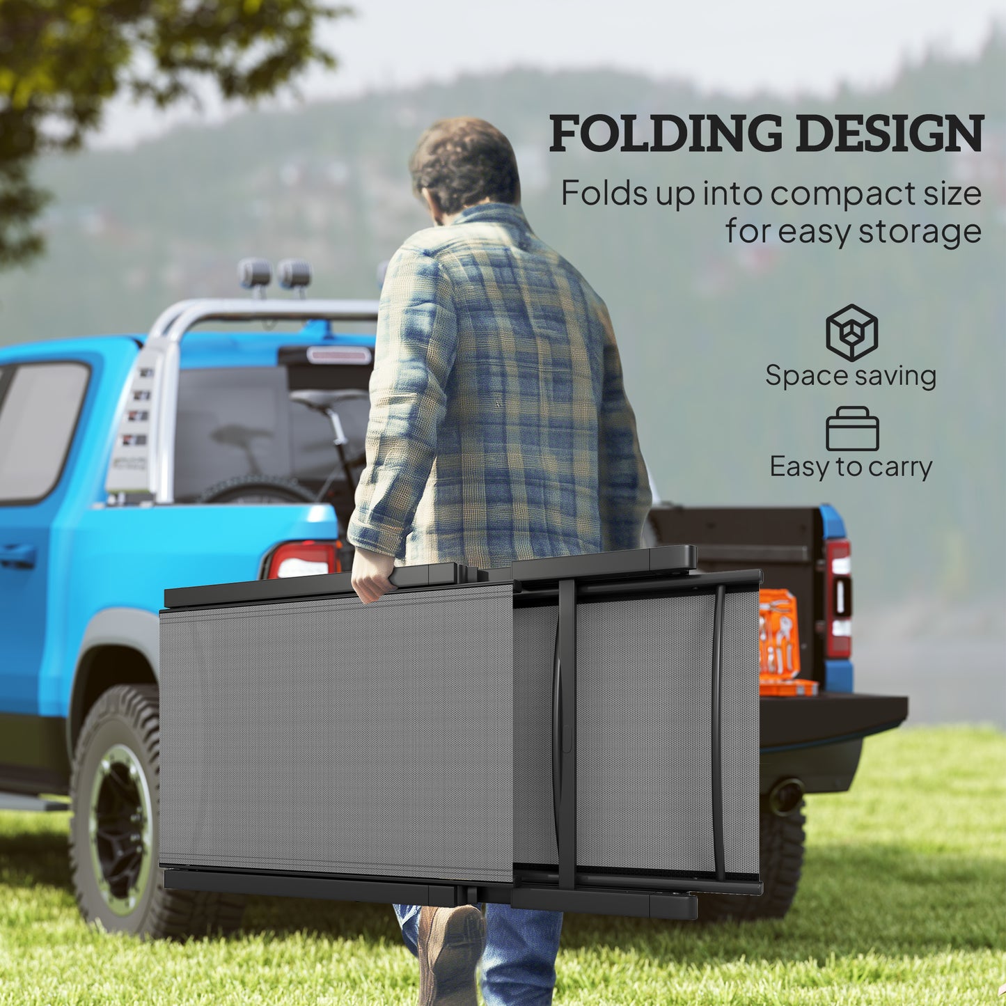 Outsunny Folding Sun Lounger, 5-Position Adjustable Garden Chaise Sunbed, Steel Frame Reclining Chair for Beach, Patio, Camping, Light Grey