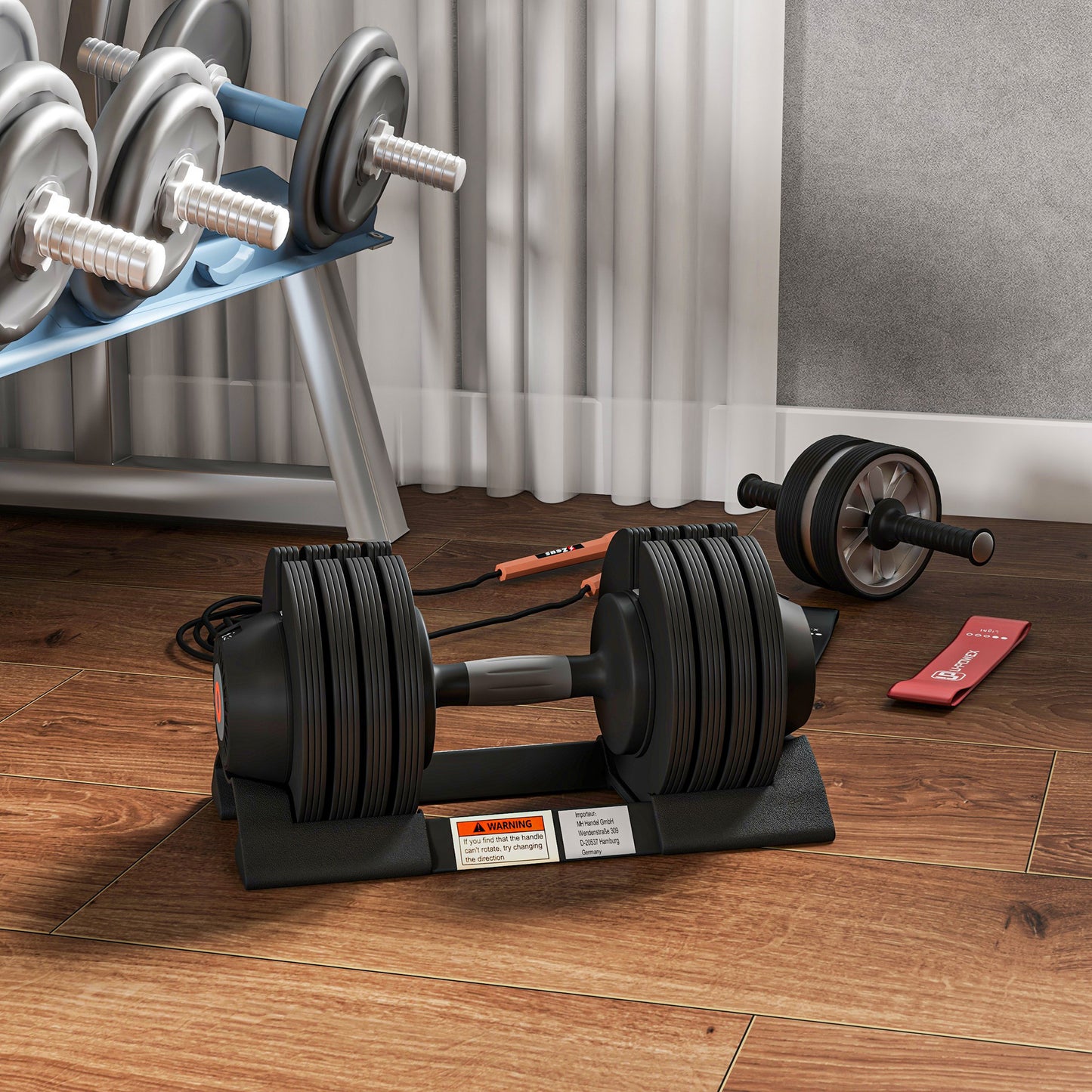 SPORTNOW Adjustable Dumbbells Set 4-in-1 Weights Set with Storage Tray and Non-Slip Handle 7KG 13KG 18KG 24KG