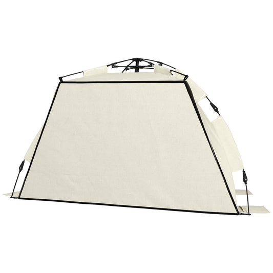 Outsunny Three-Man UPF15+ Beach Tent with Extended Floor - Green