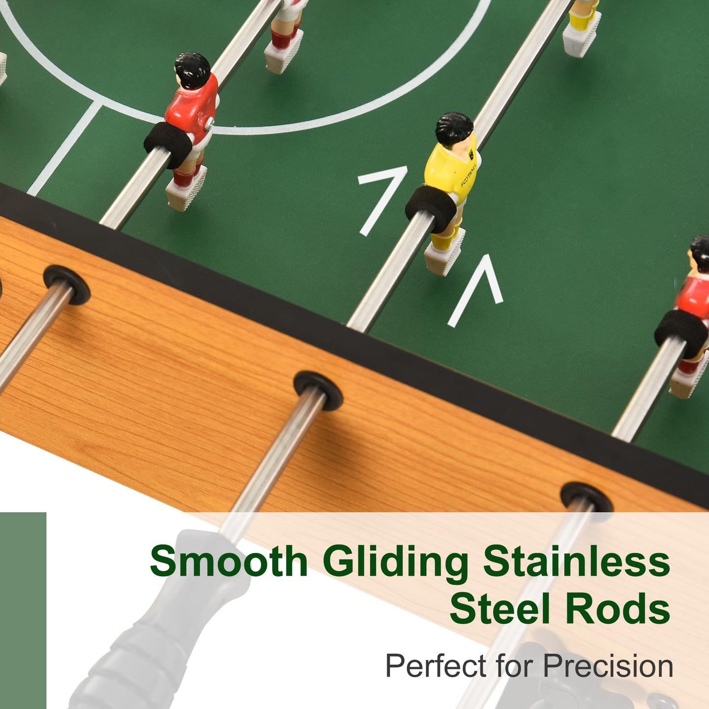 HOMCOM Folding Foosball Gaming Table Mini Football Soccer Table for Family Fun Kids Toy