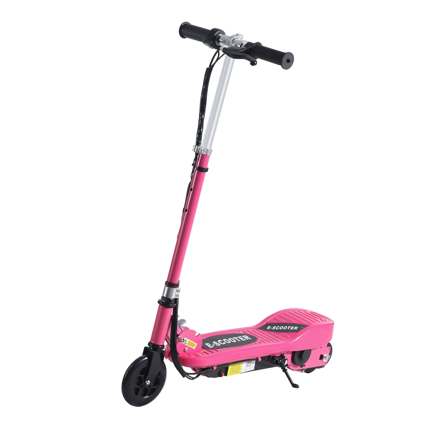 HOMCOM Folding Electric Kids Scooter Ride on Age 7-14, Pink