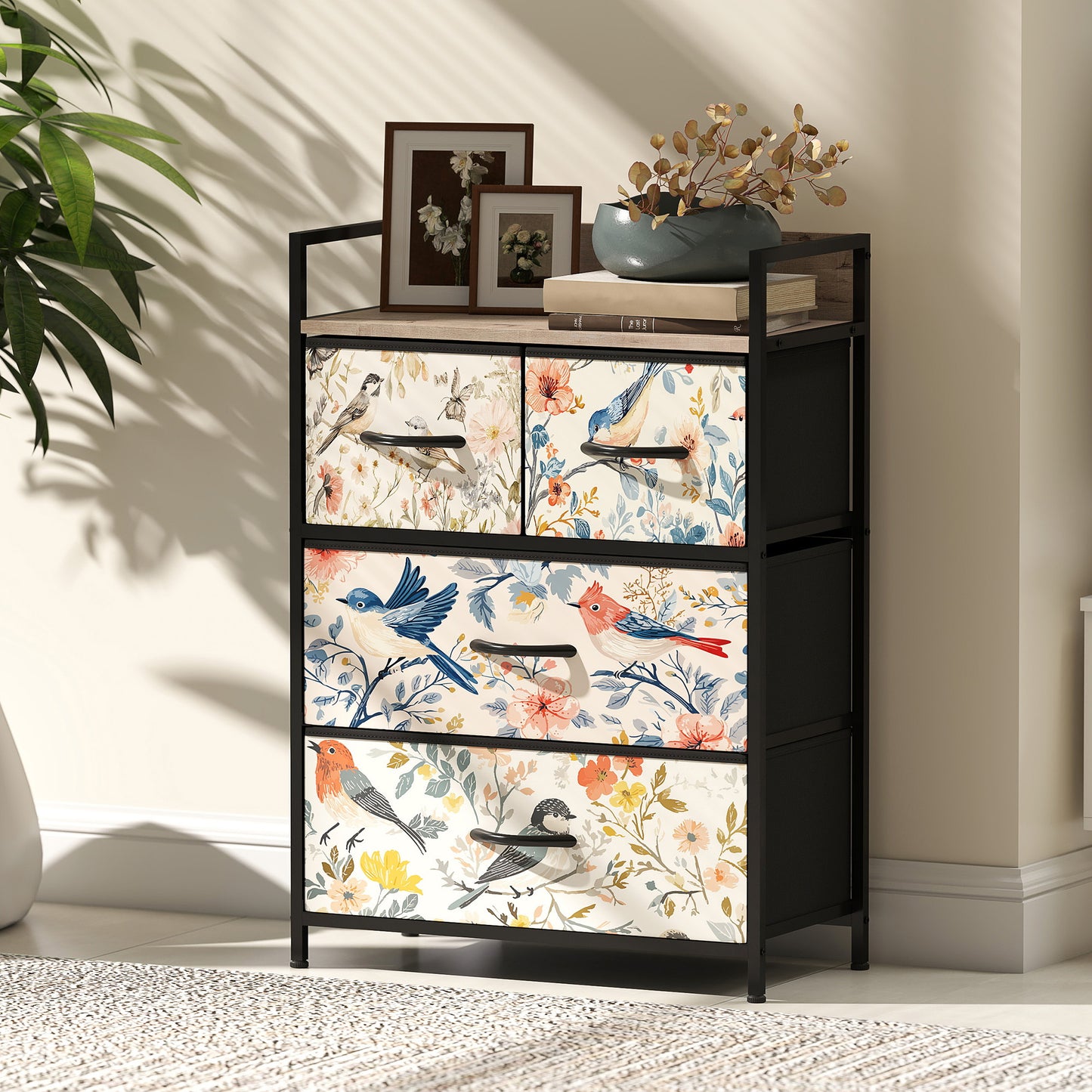 HOMCOM 4-Drawer Chest of Drawers - White