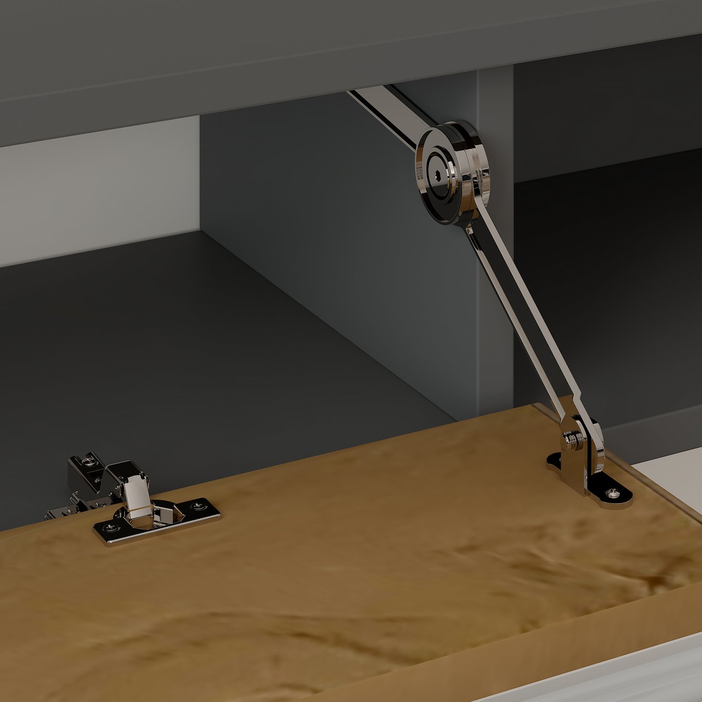 HOMCOM 140 cm Floating TV Stand with Storage - Charcoal Grey