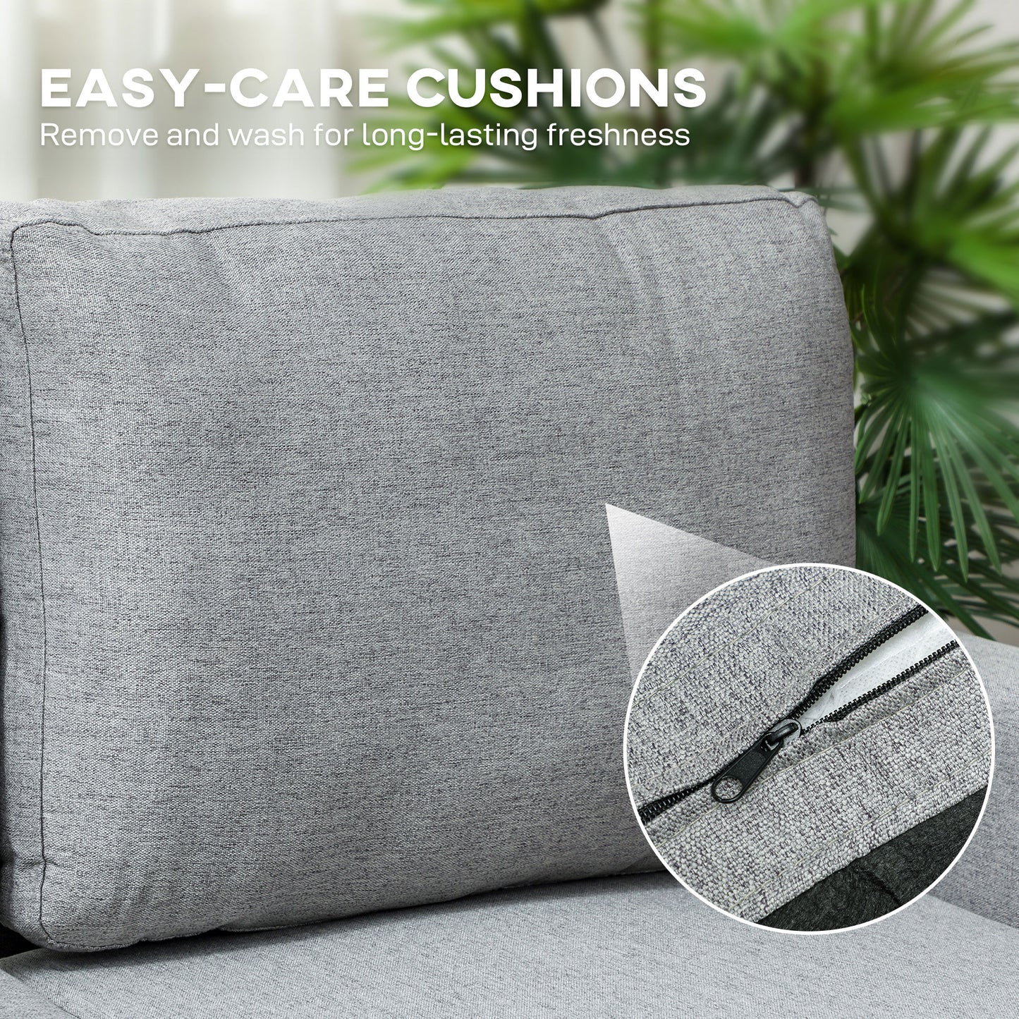 HOMCOM Three-Seater Storage Sofa Bed - Grey
