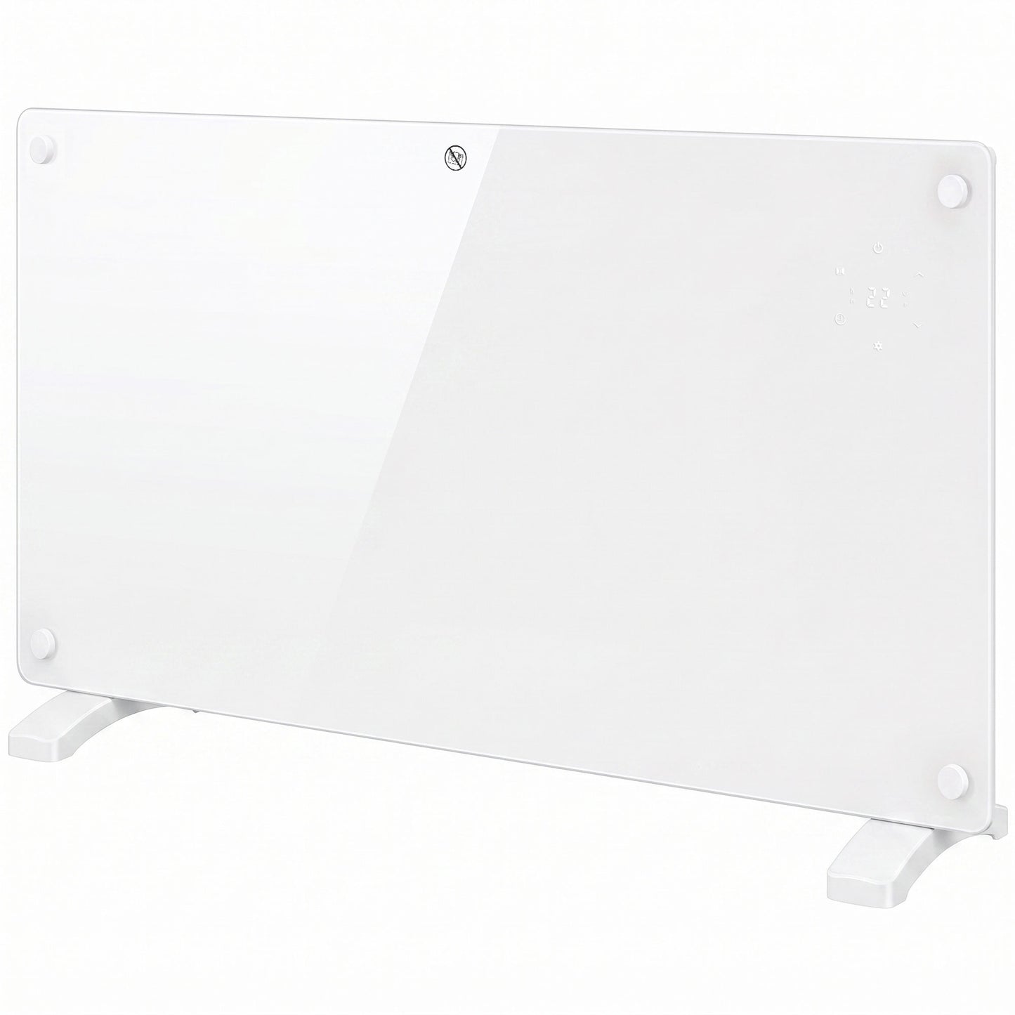 HOMCOM 1500W Smart Panel Heater Wall Mounted & Freestanding, Electric Heater with Weekly Timer, Open Window & Anti-Frost, White