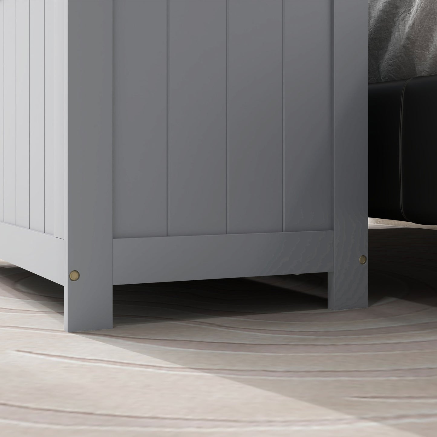 HOMCOM Modern Storage Chest Trunk - Grey