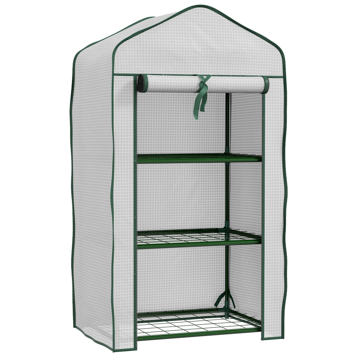 Outsunny Three-Tier Mini Greenhouse - White