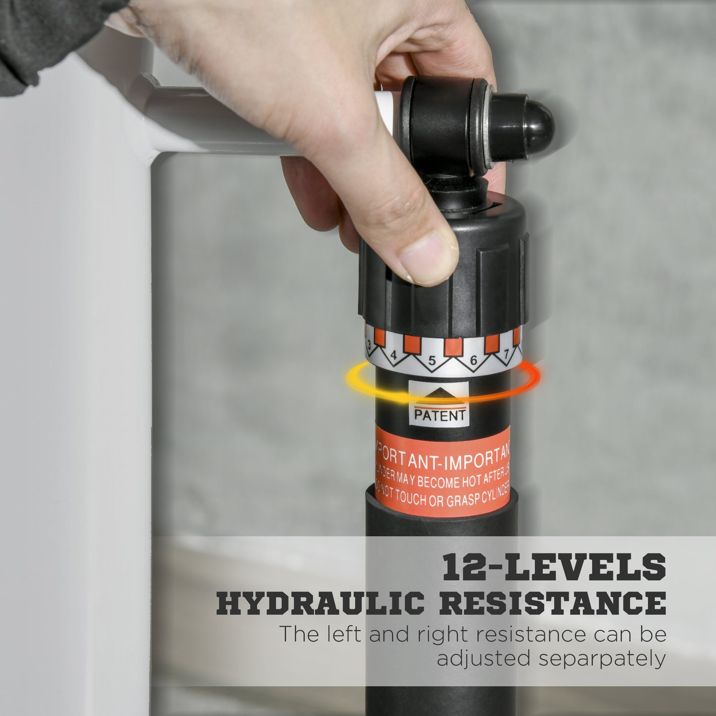 SPORTNOW Foldable Stepper Machine, 12-Level Hydraulic Resistance, LCD Monitor, Drink Holder, Home Workout, White and Black