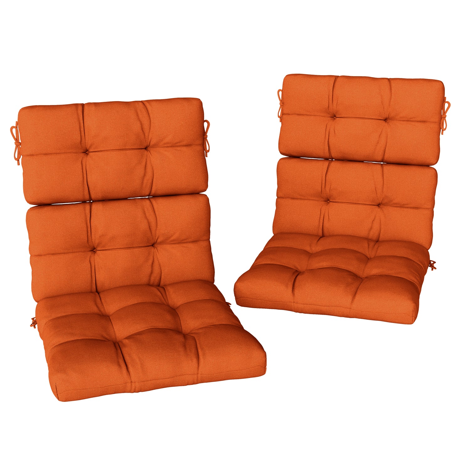 Outsunny Set of Two Padded Outdoor Seat Cushions - Orange