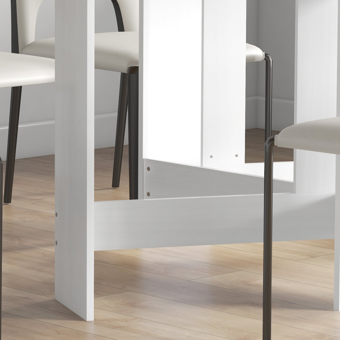 HOMCOM Folding Dining Table, Drop Leaf Table for Small Spaces, Oval Kitchen Table for Dining Room, Ash Wood-Effect