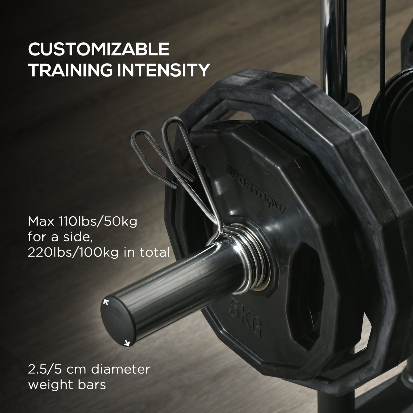 SPORTNOW Home Gym Machine, Multifunctional Equipment with High/Low Pulleys, Pull Up Bar, 15-Position Adjustable Training Station, Black