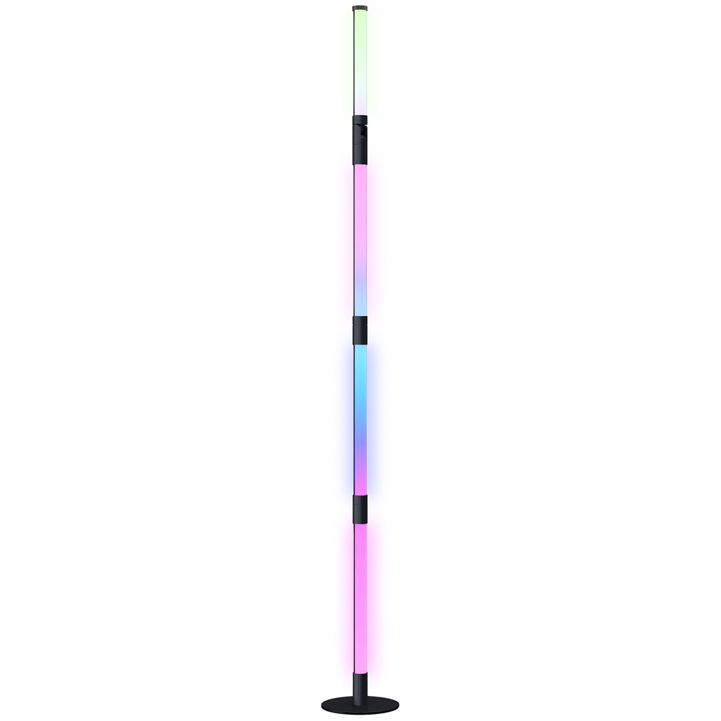 HOMCOM LED Floor Lamp, 360° RGB Detachable Corner Floor Lamp with App & Remote Control, Dark Grey