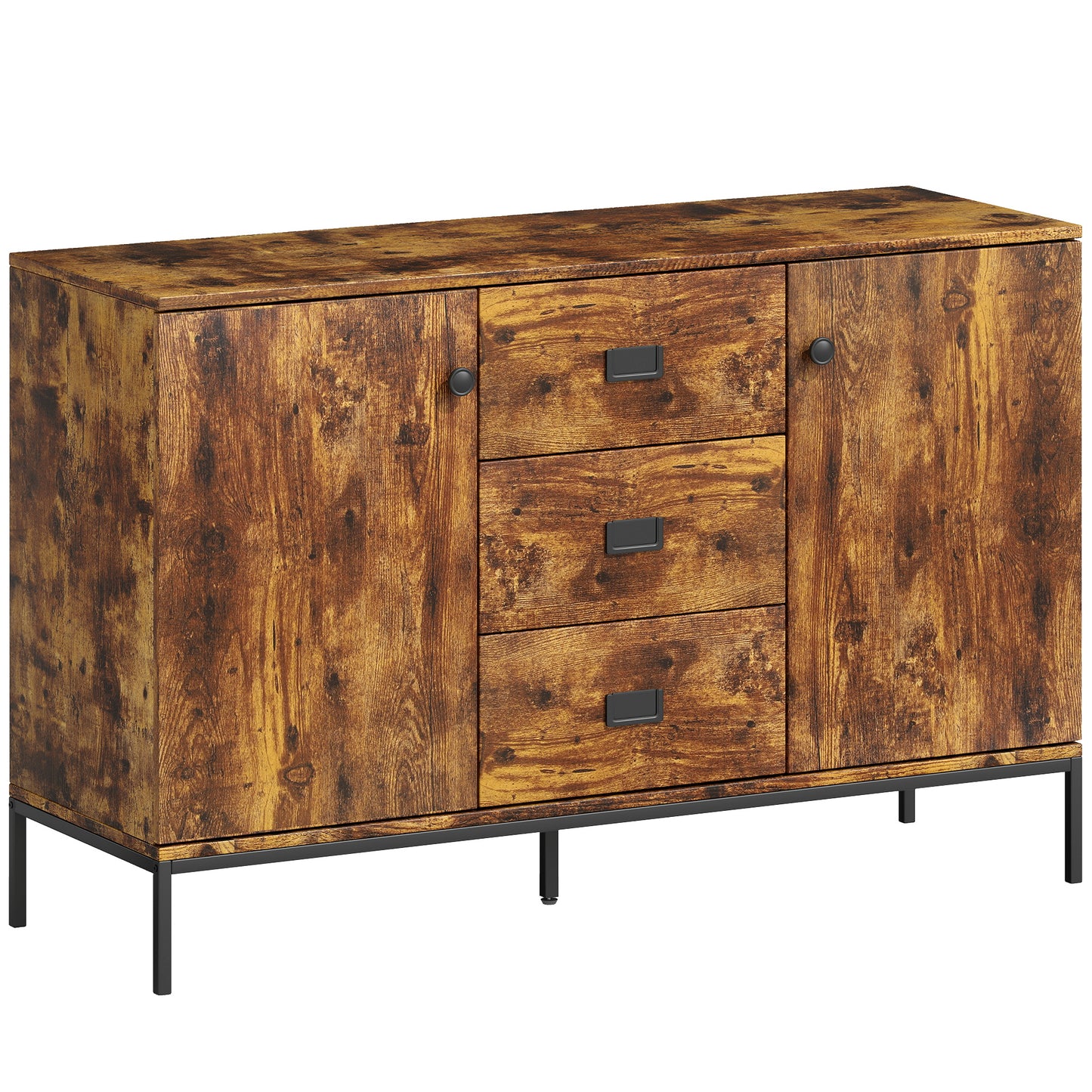 HOMCOM Industrial Rustic Brown Sideboard