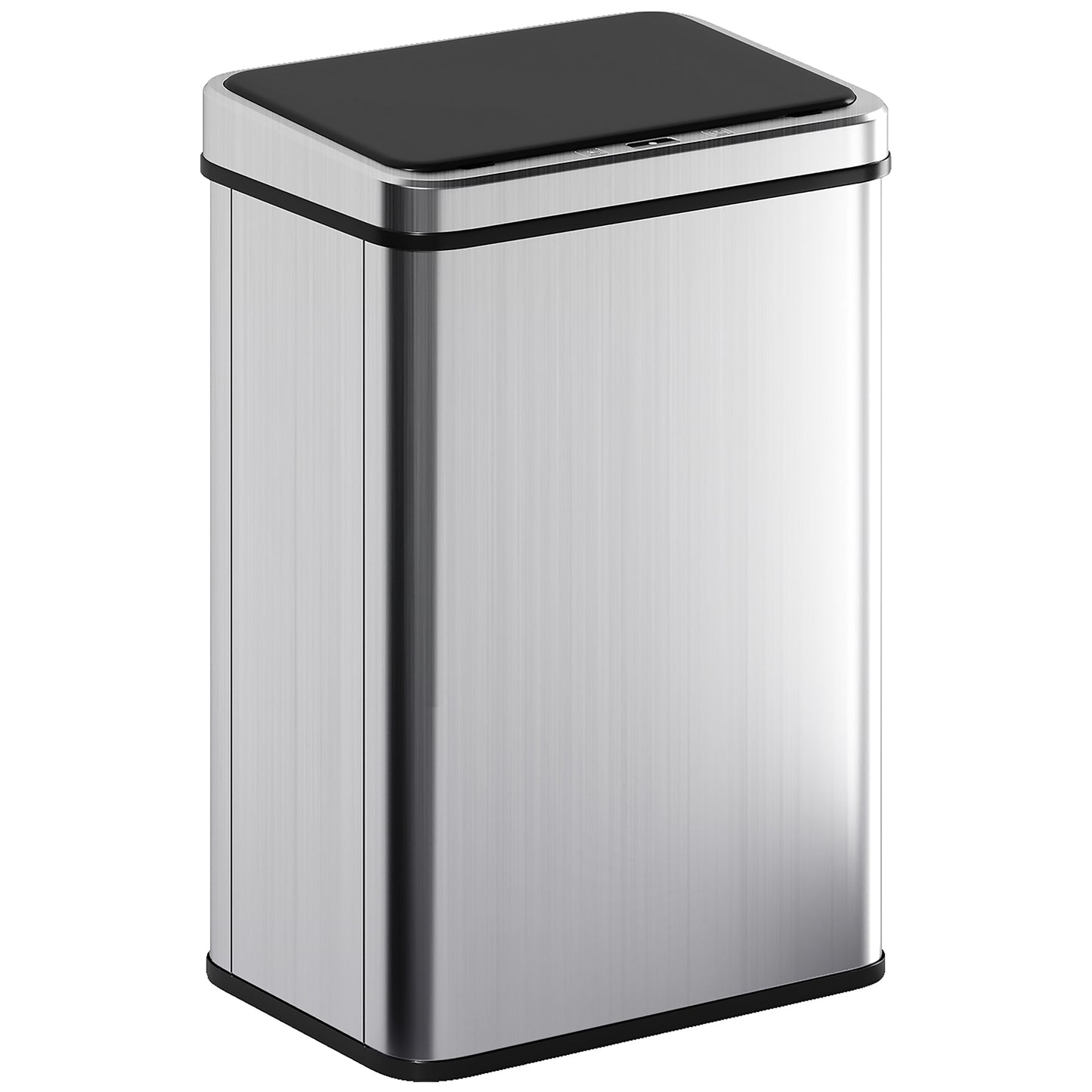 HOMCOM 40L Sensor Bin with Quiet Soft-Close Lid, Automatic Touchless Motion Sensor, Fingerprint Resistant, Silver Tone