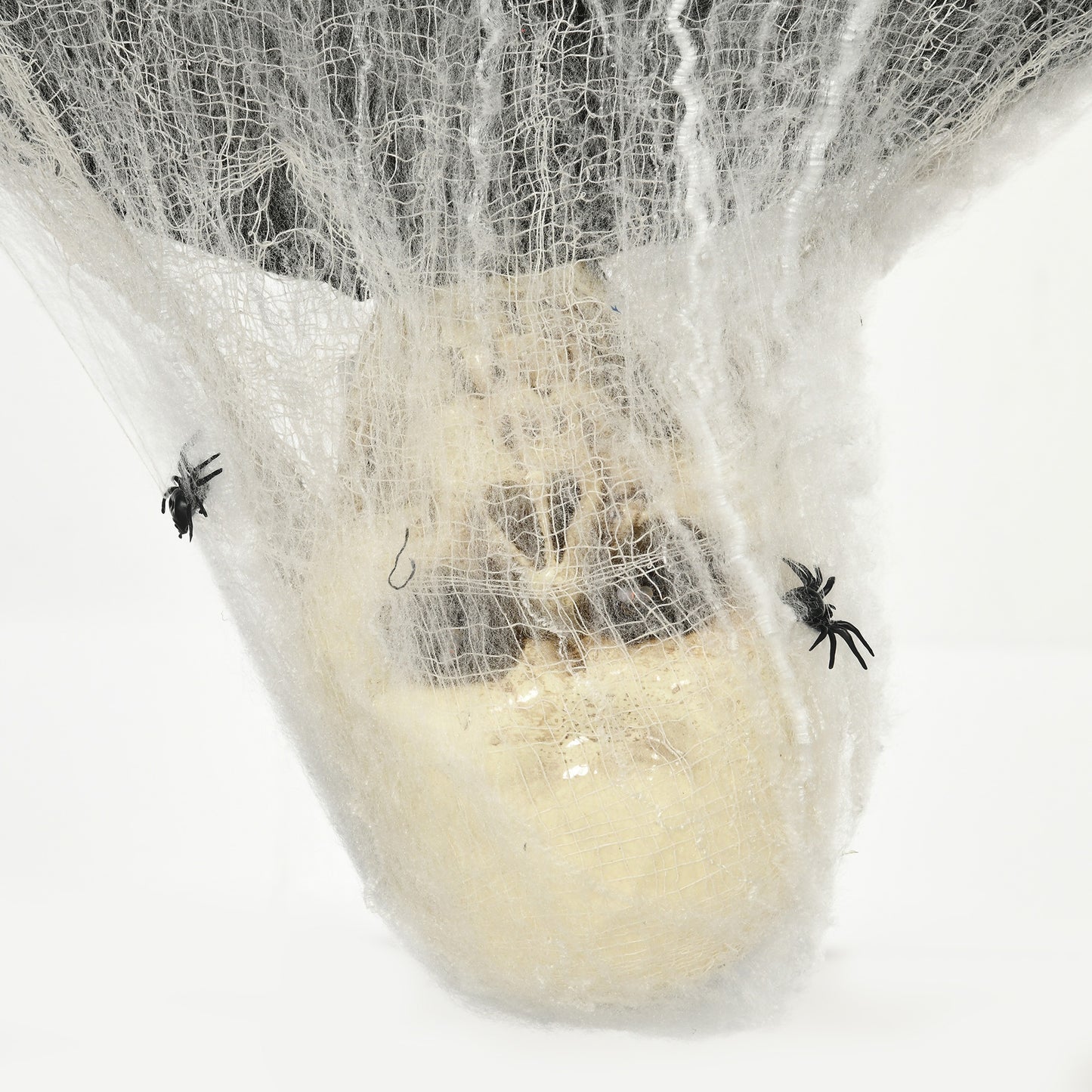 HOMCOM 4.7ft Outdoor Halloween Hanging Mummy with Sound, Motion Activation, Light-Up Eyes, Posable Arms, Moving Body, Spider Web - Life Size, White