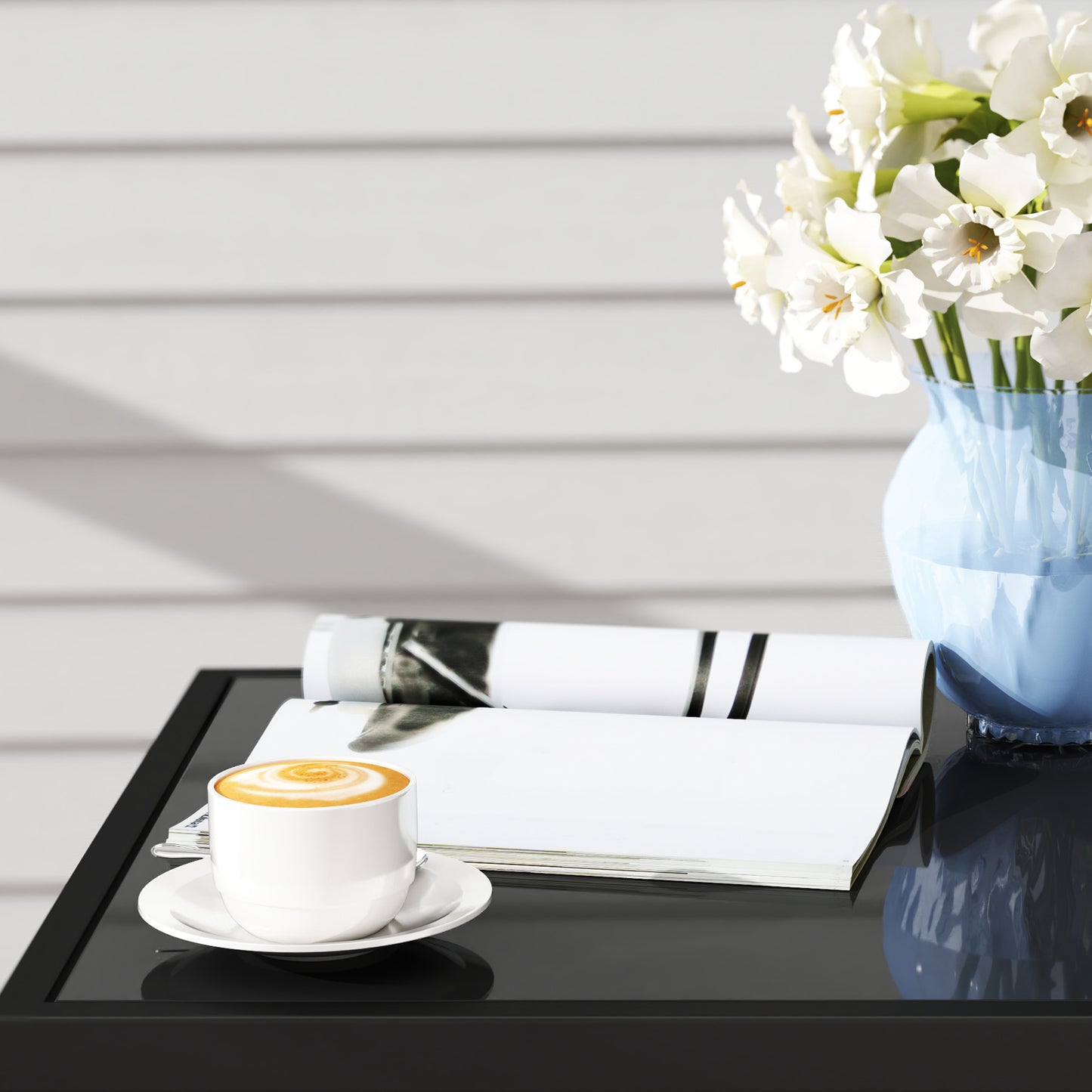 Outsunny 3-Piece Rattan Bistro Set with Cushions, Wicker Furniture, Glass Top Table & Chairs for Patio, Balcony, Terrace, Conservatory, Grey