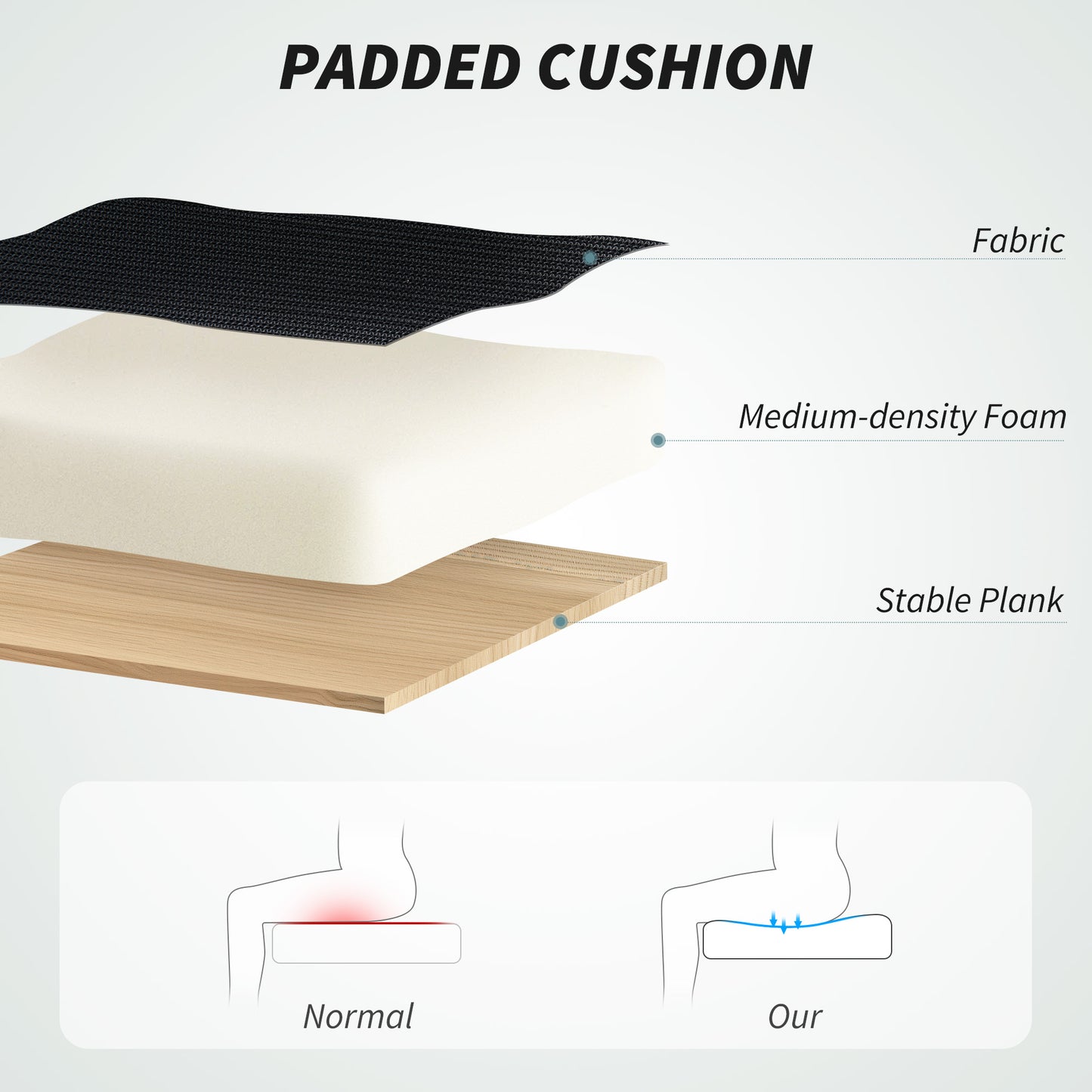 HOMCOM Executive Office Chair, High Back, Adjustable Lumbar Support, Black