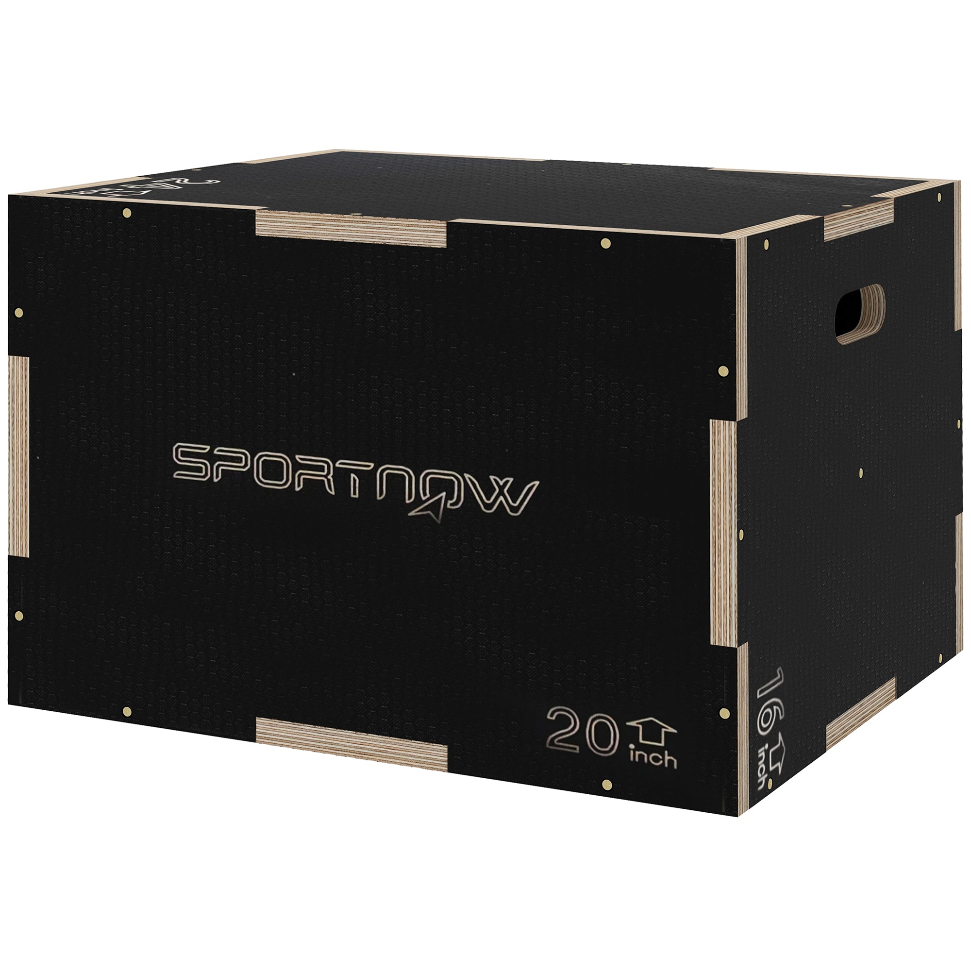 SPORTNOW 3-in-1 Wooden Plyo Box, Anti-Slip Plyometric Jump Platform, S ...