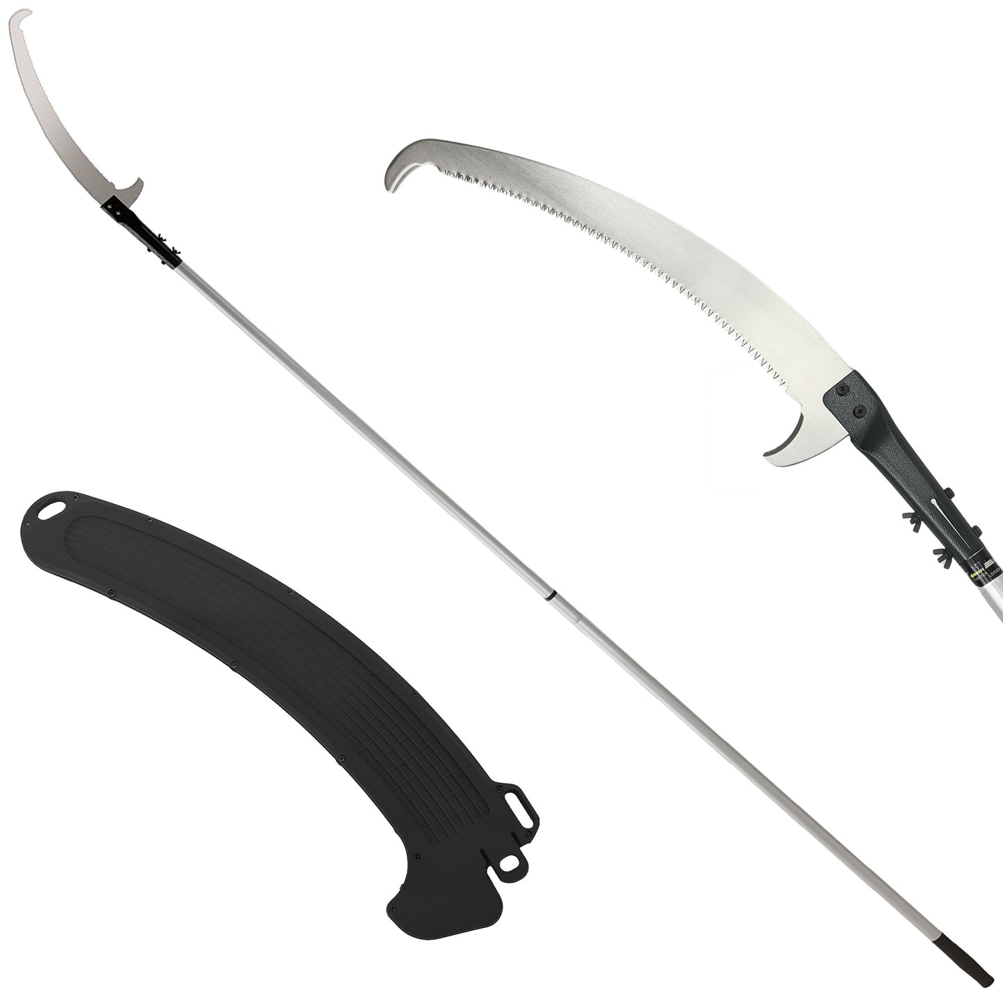 Outsunny Extendable Tree Pruner, Telescopic Pole Saw with 40 cm Blade, Lightweight for High Branches, 1.8-2.9 m Reach, Green