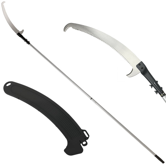 Outsunny Extendable Tree Pruner, Telescopic Pole Saw with 40 cm Blade, Lightweight for High Branches, 1.8-2.9 m Reach, Green