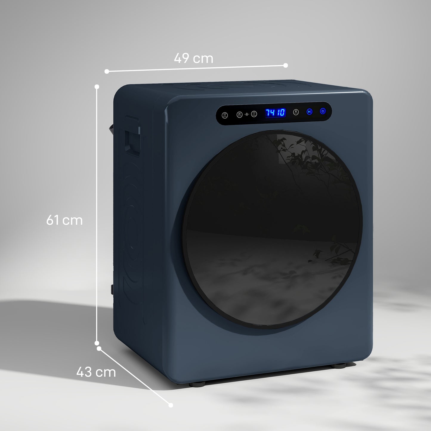 HOMCOM 5kg Compact 40-60°C  Tumble Dryer Blue
