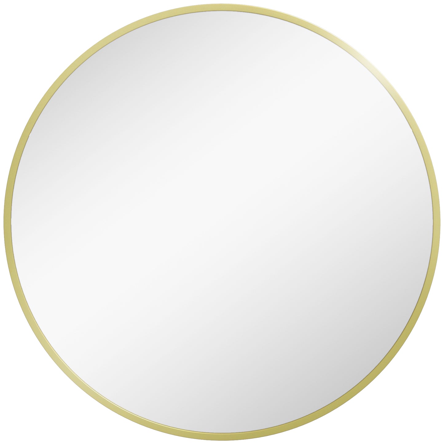 HOMCOM 60cm Round Wall-Mounted Vanity Mirror - Gold