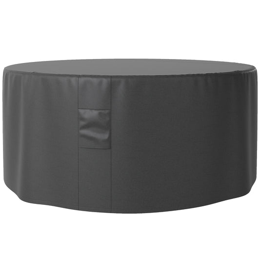 Outsunny Garden Patio Large Furniture Set Round Cover 600D Oxford Waterproof, Ф193 x 80H cm, Black