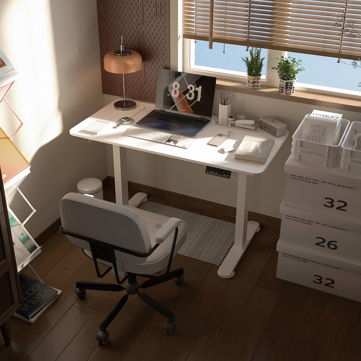 Vinsetto Electric Desk Height Adjustable Standing Desk with 3 Memory Settings Collision Avoidance and Overheat Protection