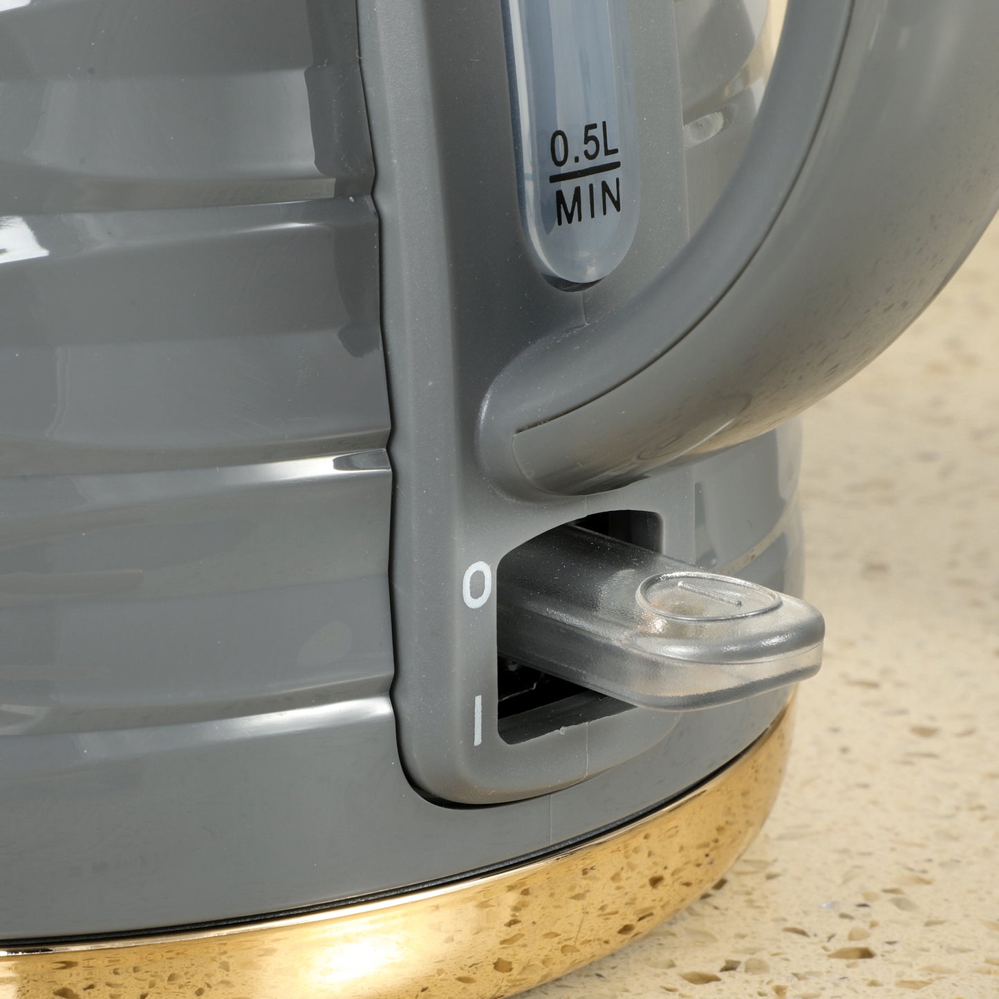 HOMCOM Electric Kettle, 1.7L, Fast Boil, 3kW Water Kettle with Removable Washable Anti-scale Filter - Grey