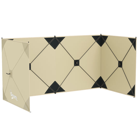 Outsunny Camping Windbreak Pop Up Windbreaker Blocker for Beach Caravan Outdoor 480 x 120 cm