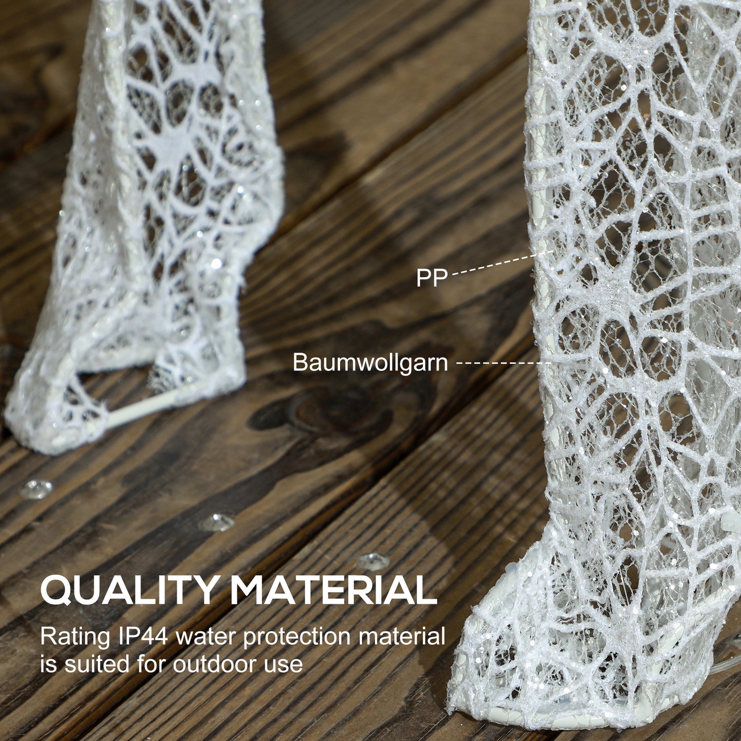 Outsunny Three-Piece LED Light Reindeer Christmas Decoration