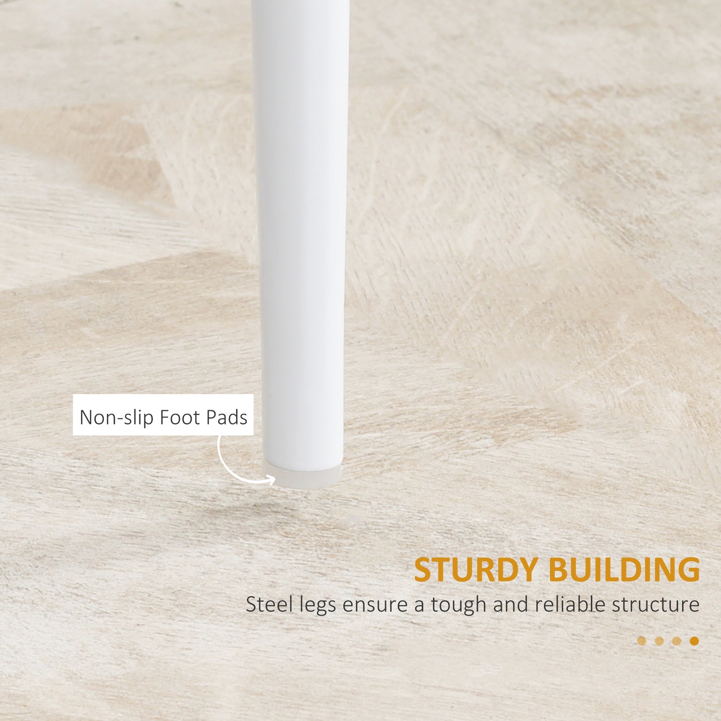 HOMCOM Faux Leather Dining Chairs Set of 4 - White