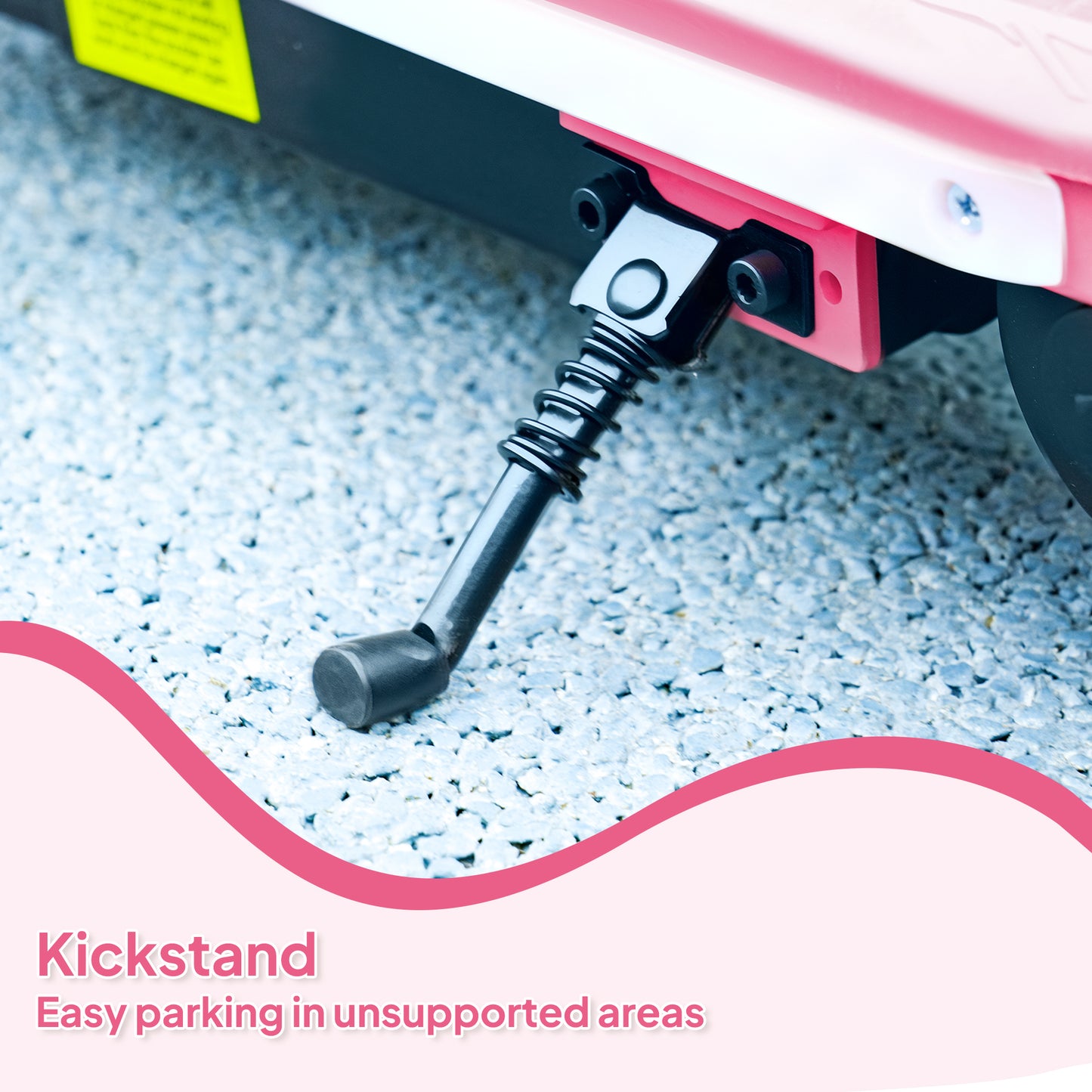 AIYAPLAY Electric Scooter for Kids Ages 6-14, with Colourful Light and Electric Brake, Kids Electric Scooter E Scooter, Up to 10 KM/H & 8 KM, Pink