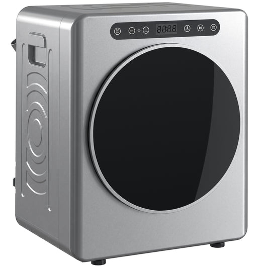 HOMCOM 5 kg Compact 40-60°C  Tumble Dryer - Silver Tone