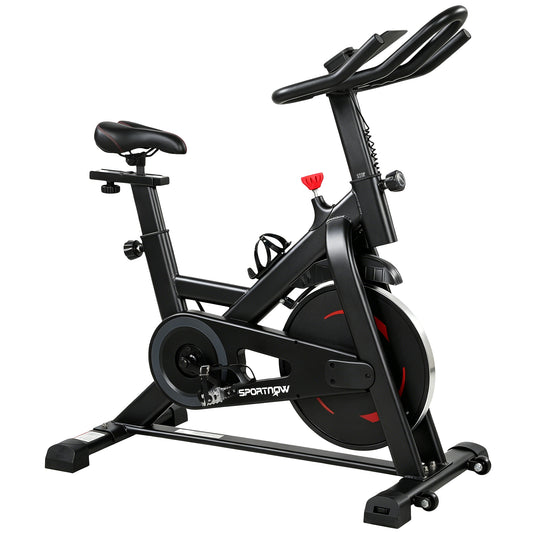 SPORTNOW Exercise Bike, Indoor Stationary Bike with Smart APP, 0-100% Magnetic Resistance, Adjustable Seat & Handlebars