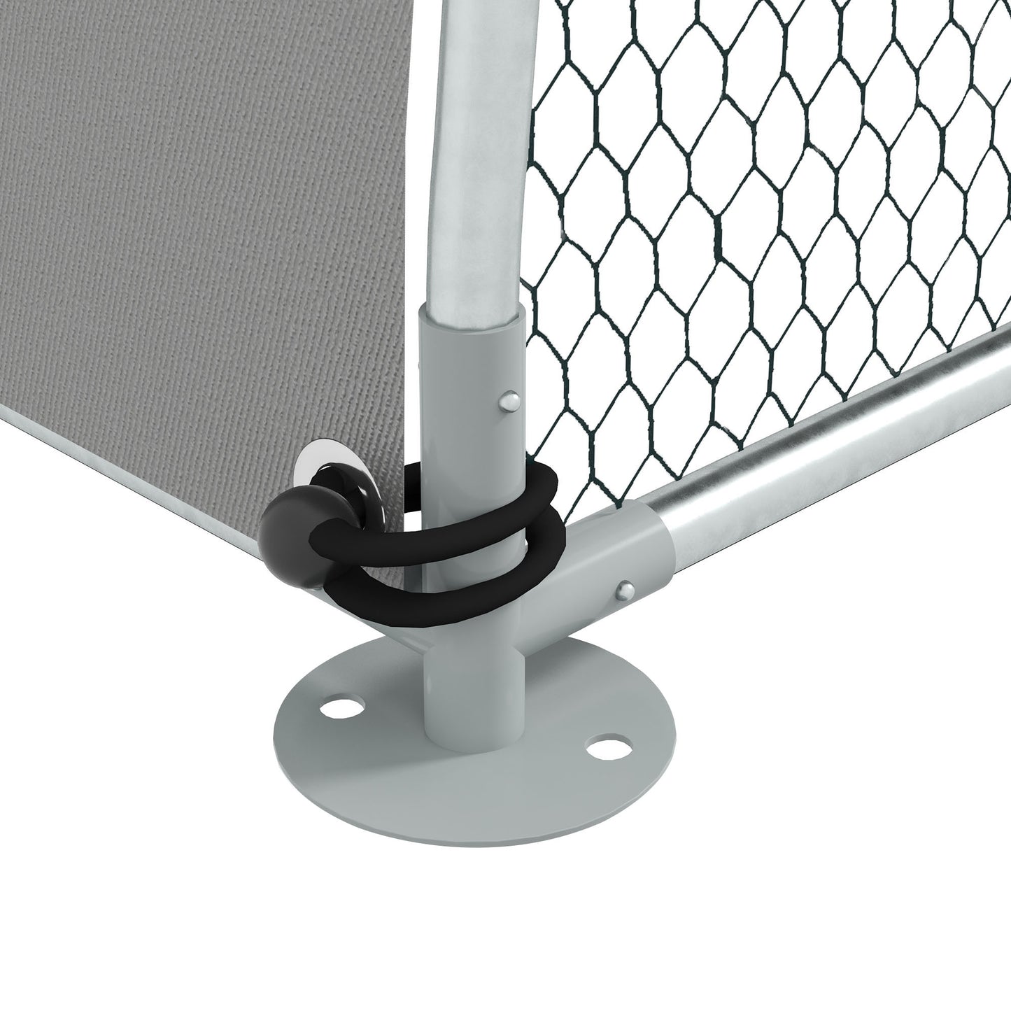 PawHut Galvanised Outdoor Chicken Coop with Cover for 4-6 Chickens Hens Ducks Rabbits 3 x 1.9 x 2.2m - Silver Tone