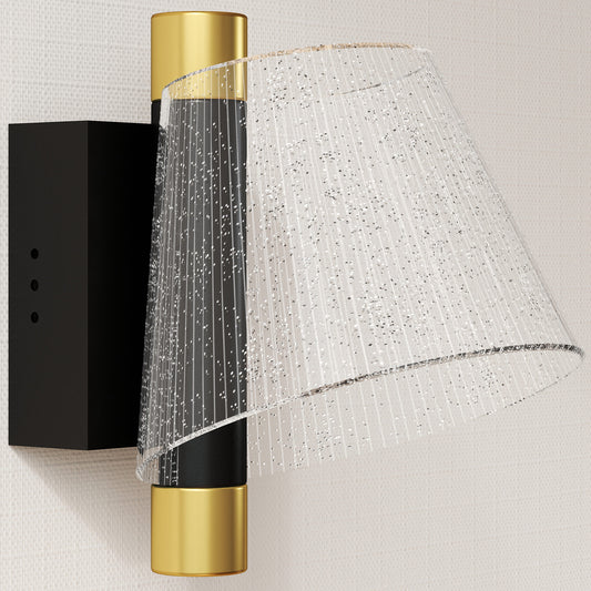 HOMCOM LED Wall Lamp 2 Pack, 5W Modern Indoor Starry Light, Adjustable Colours 3000K/4000K/6500K, for Bedroom, Living Room, Hallway, Black