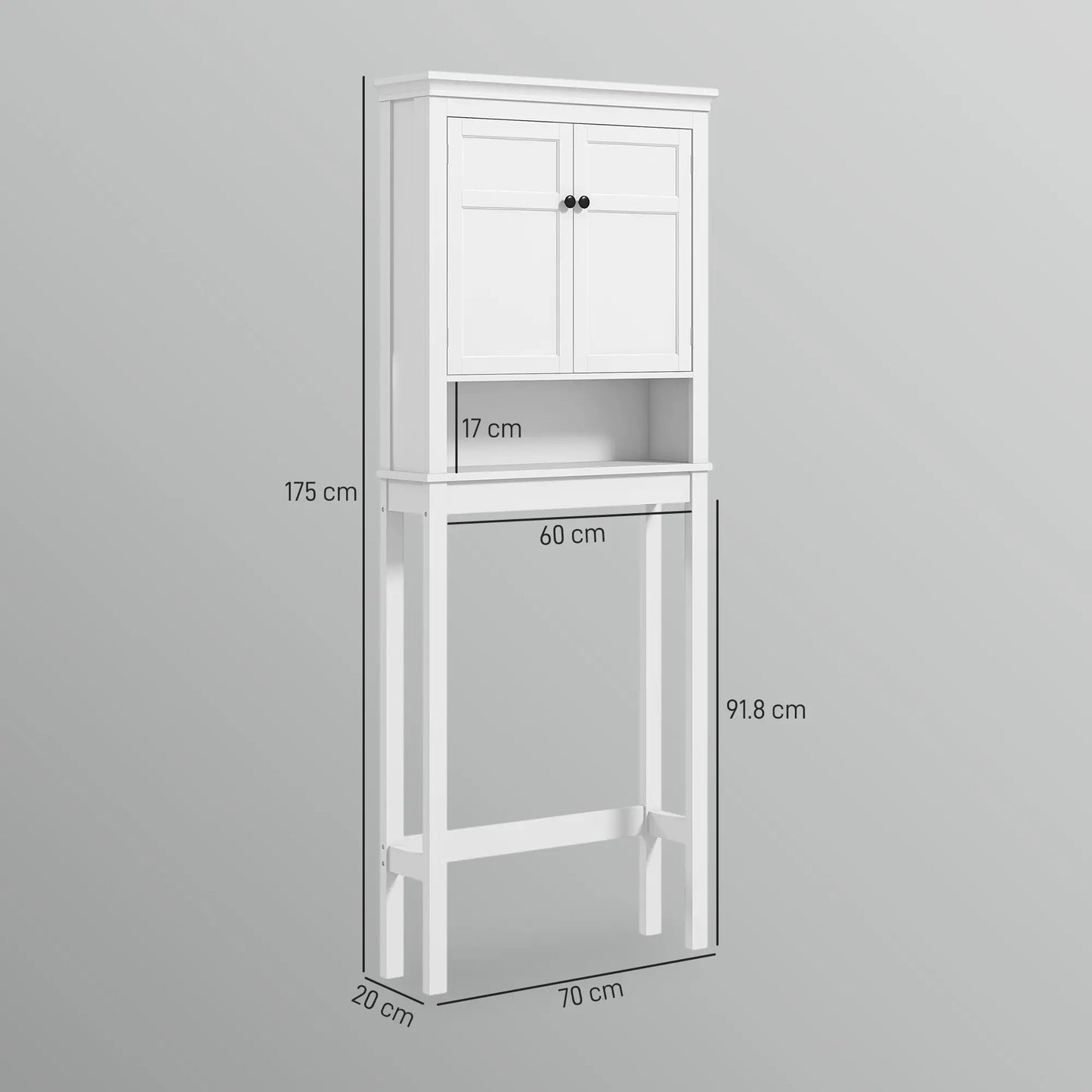 HOMCOM Over-Toilet/Appliance Storage Cabinet - White