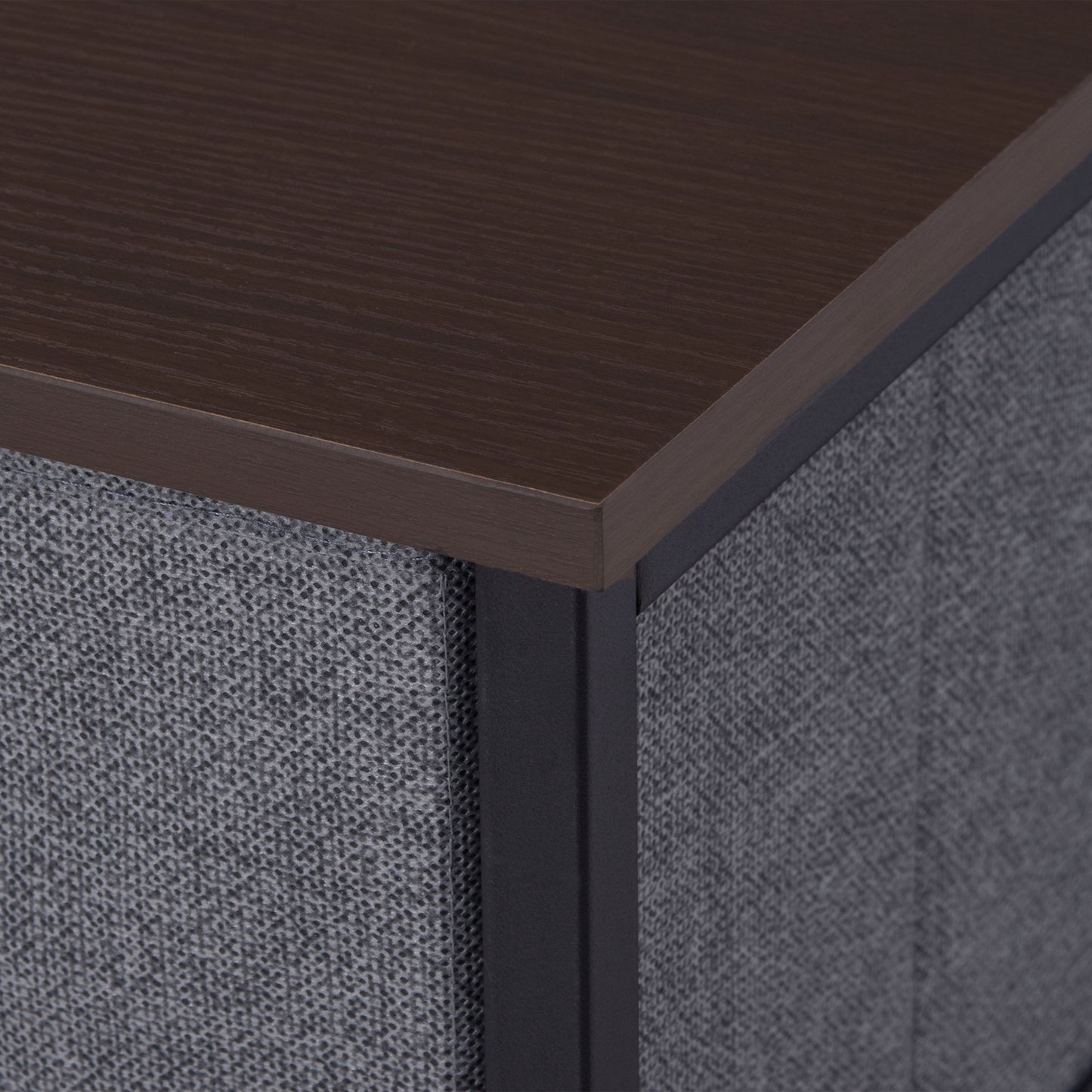 HOMCOM Chest of Drawers with 7 Drawers, Fabric Drawers Adjustable Feet Dark Grey