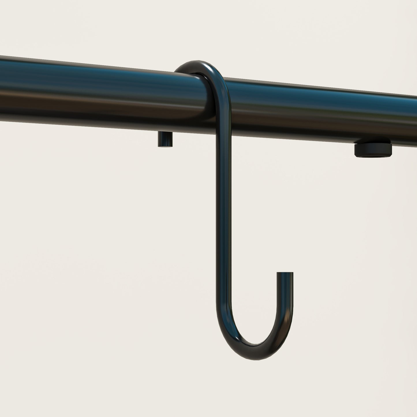 Outsunny 3 Tier Metal Plant Stand with Hanging Rod and Hooks, Ladder Flower Pot Rack for Indoor/Outdoor Use, Black