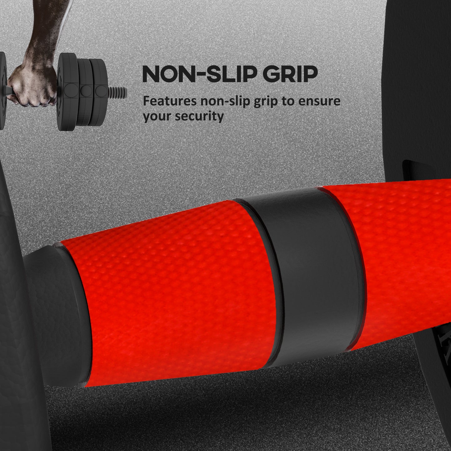 HOMCOM 20kg Adjustable Dumbbells Set, 2-in-1 Weight Barbell for Fitness Training, Black