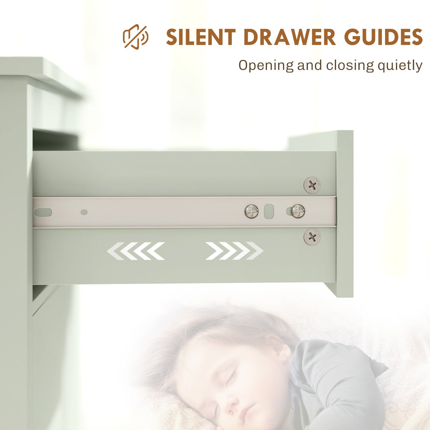 HOMCOM Sideboard for Living Room - Light Green