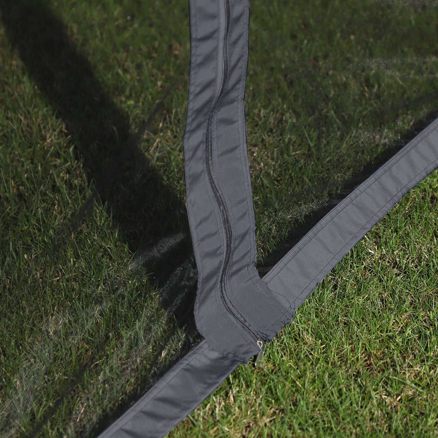 Outsunny 3 x 4m Aluminium Garden Gazebo, Marquee Canopy Shelter Pavilion Party Tent with Nets and Curtains for Garden and Deck, Black