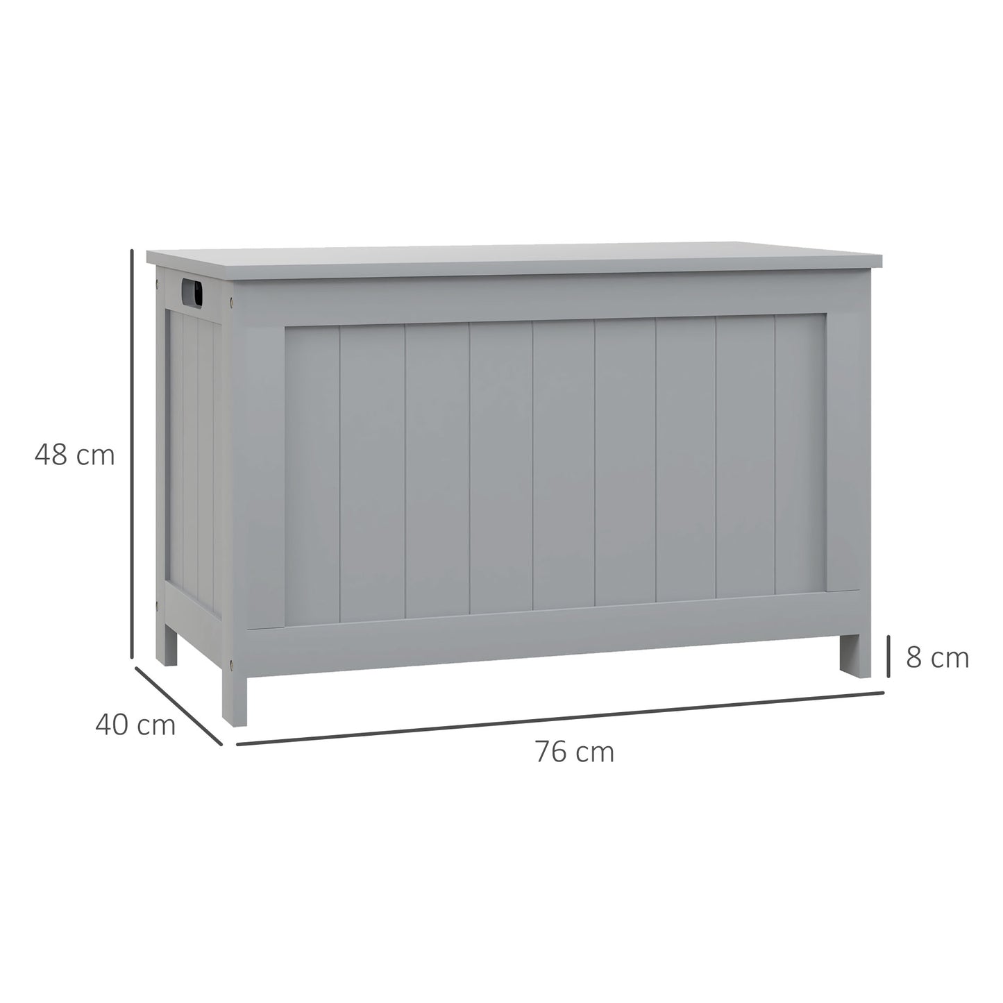 HOMCOM Modern Storage Chest Trunk - Grey