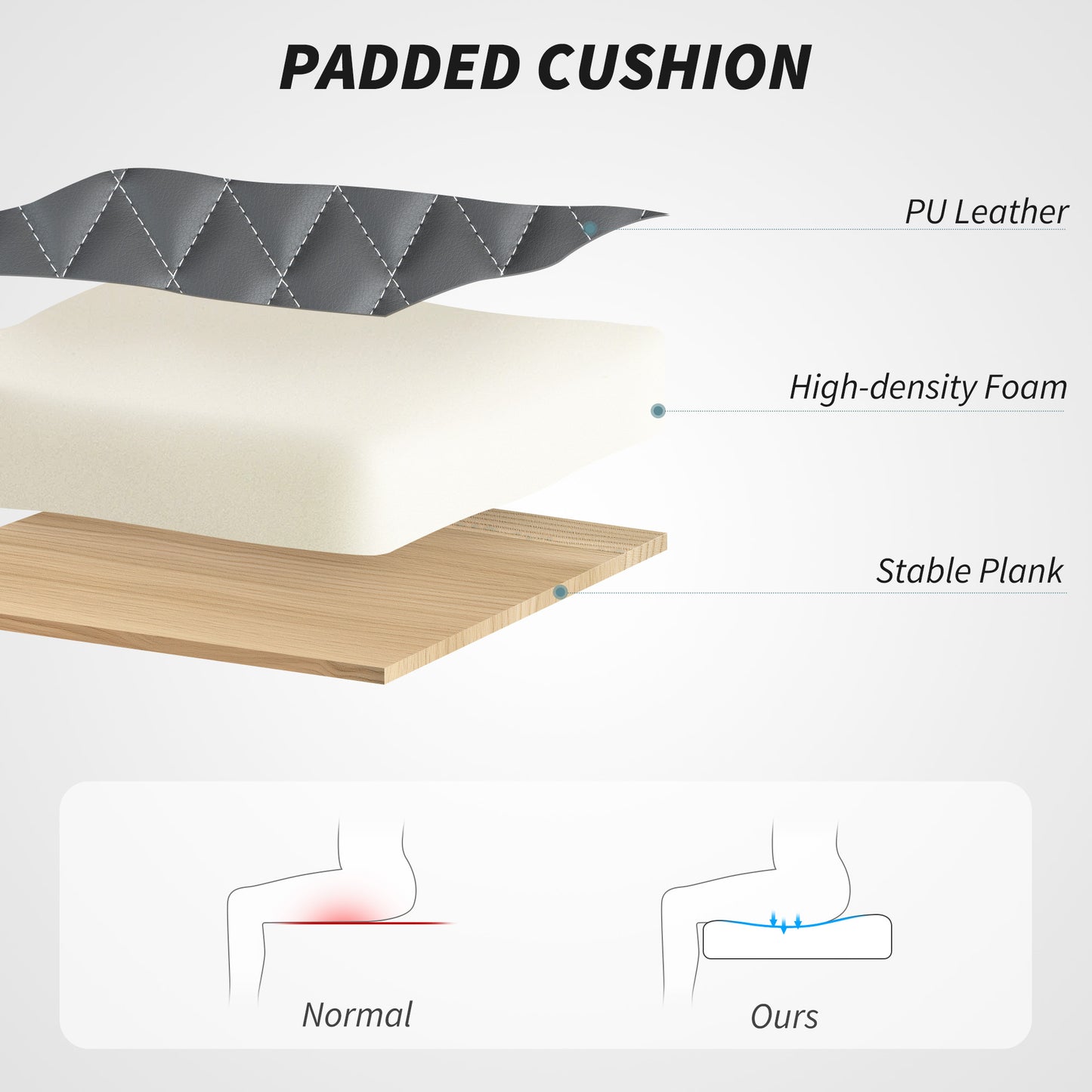 HOMCOM Faux Leather Office Chair. with Flip-Up Armrests - Charcoal Grey