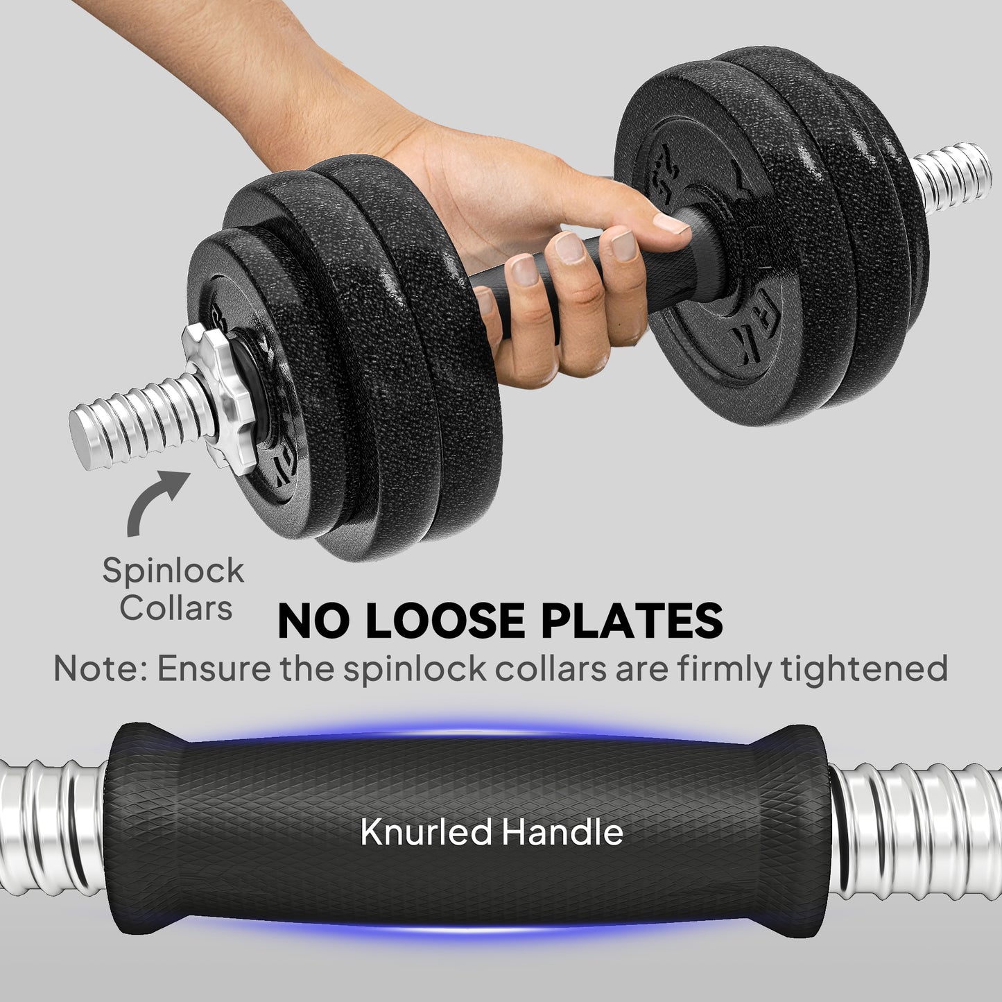 SPORTNOW 2-in-1 Adjustable Dumbbells Set, 30kg with Non-Slip Grip for Home Gym Strength Training, Weight Lifting, Bodybuilding - Black
